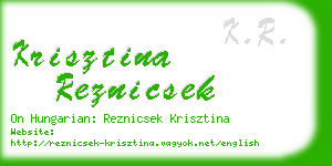 krisztina reznicsek business card